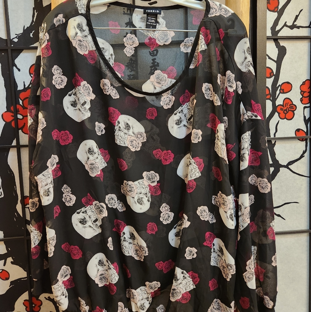 Torrid sheer pullover